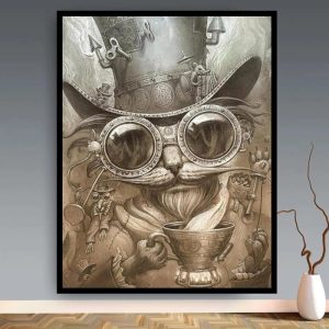 Cuadro Gato Steampunk