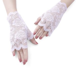 Guantes Encaje Blanco