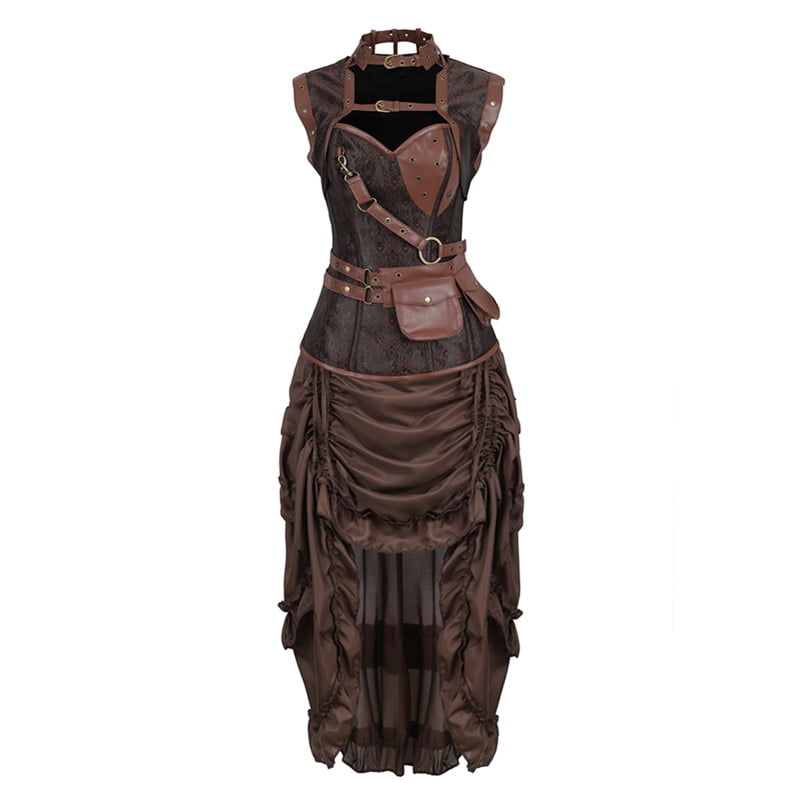 Vestido Steampunk Marrón